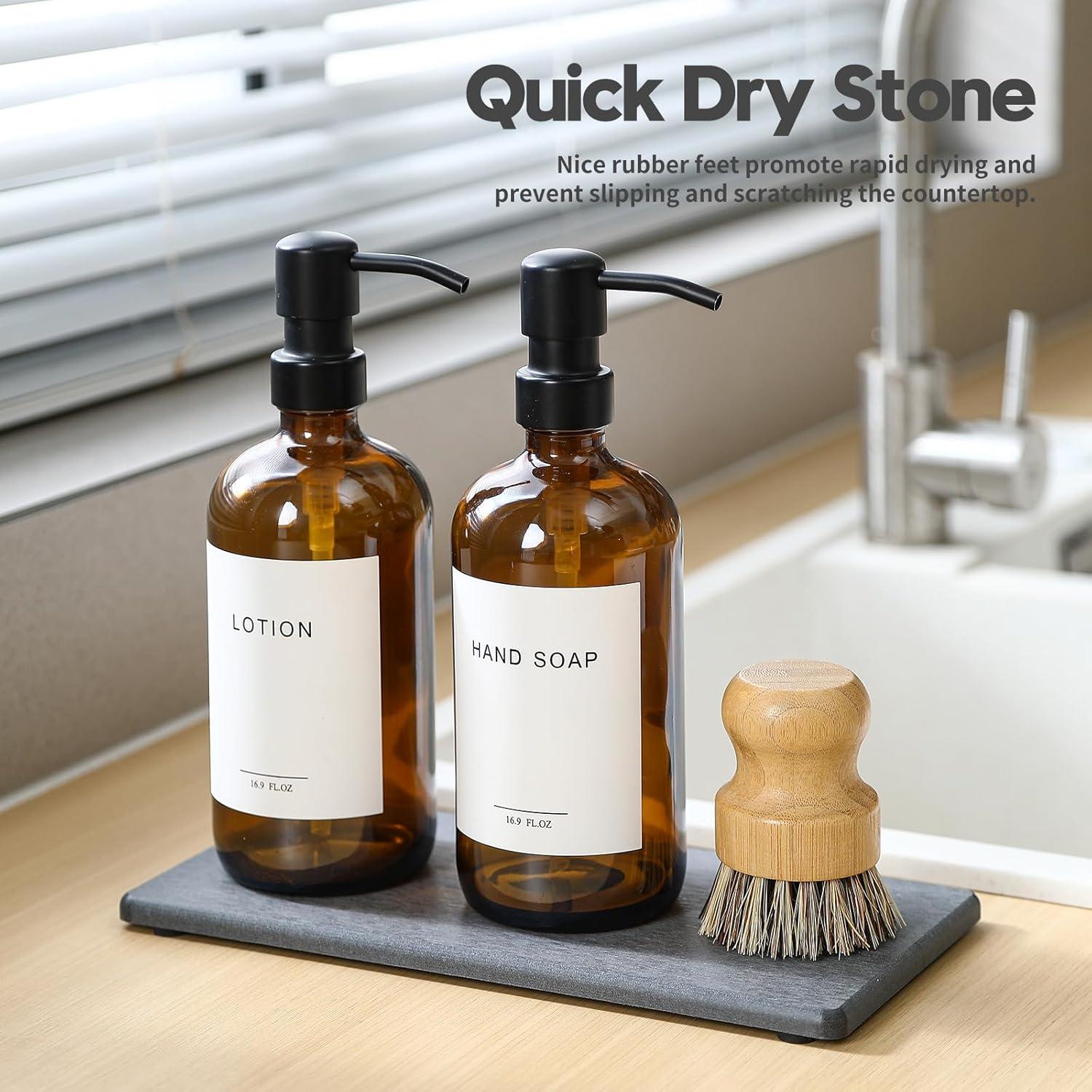 Bandejas de Baño Razborci 2PCS 25x12.7cm Gris Carbón