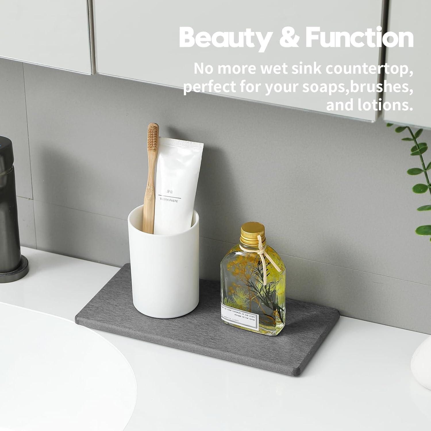 Bandejas de Baño Razborci 2PCS 25x12.7cm Gris Carbón