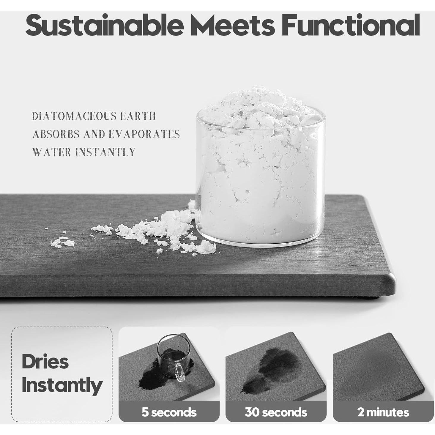 Bandejas de Baño Razborci 2PCS 25x12.7cm Gris Carbón