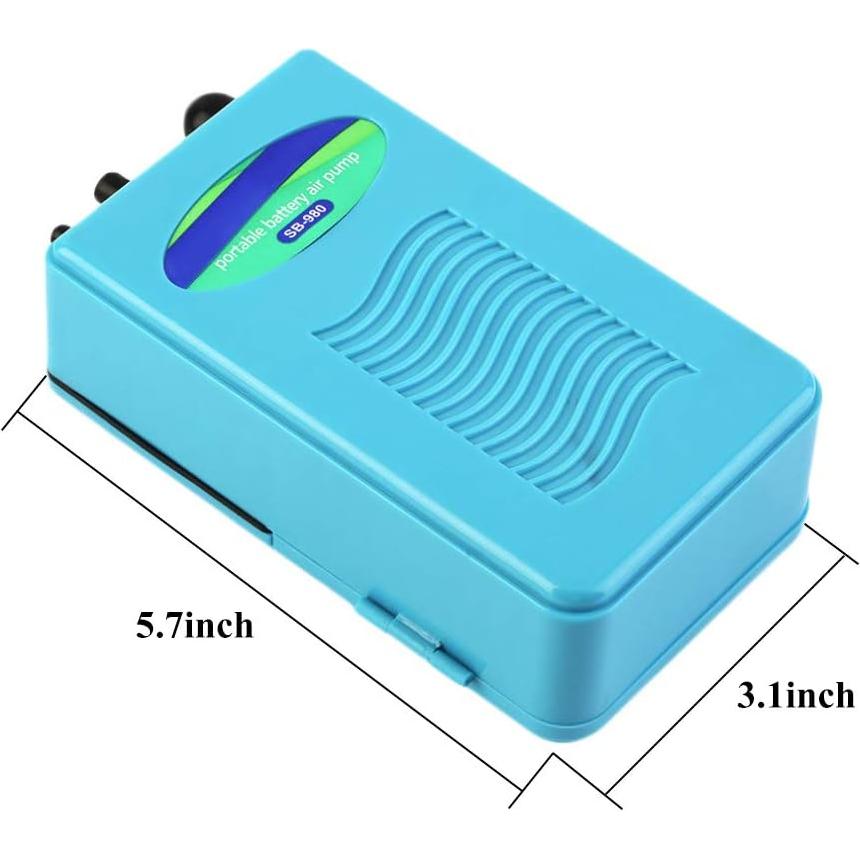 Bomba de Aire Portátil para Acuario Lamilla 75-227L con Accesorios