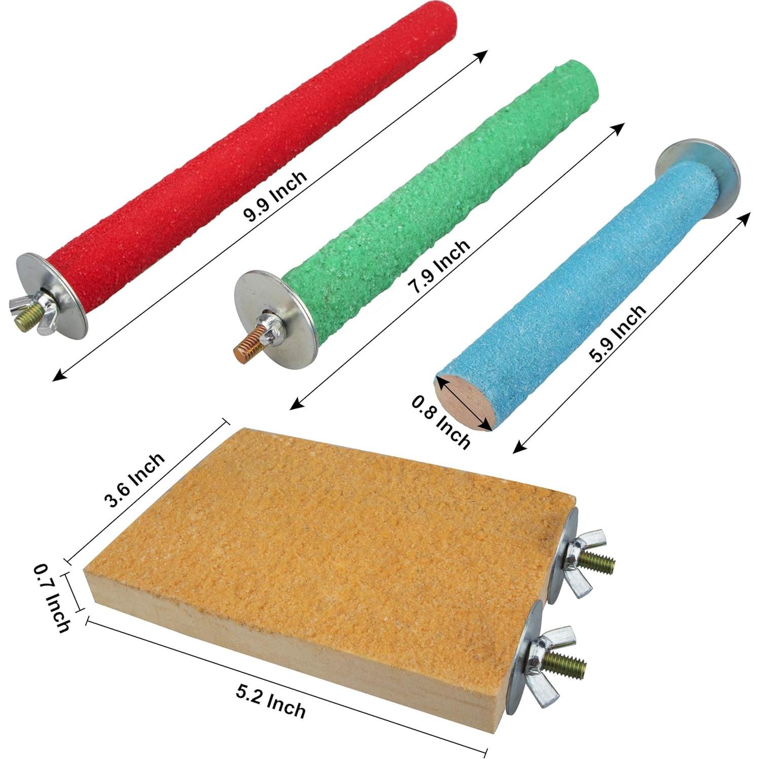 Perchas para Aves Gagiland - Madera Natural, 3 Tamaños, 250g