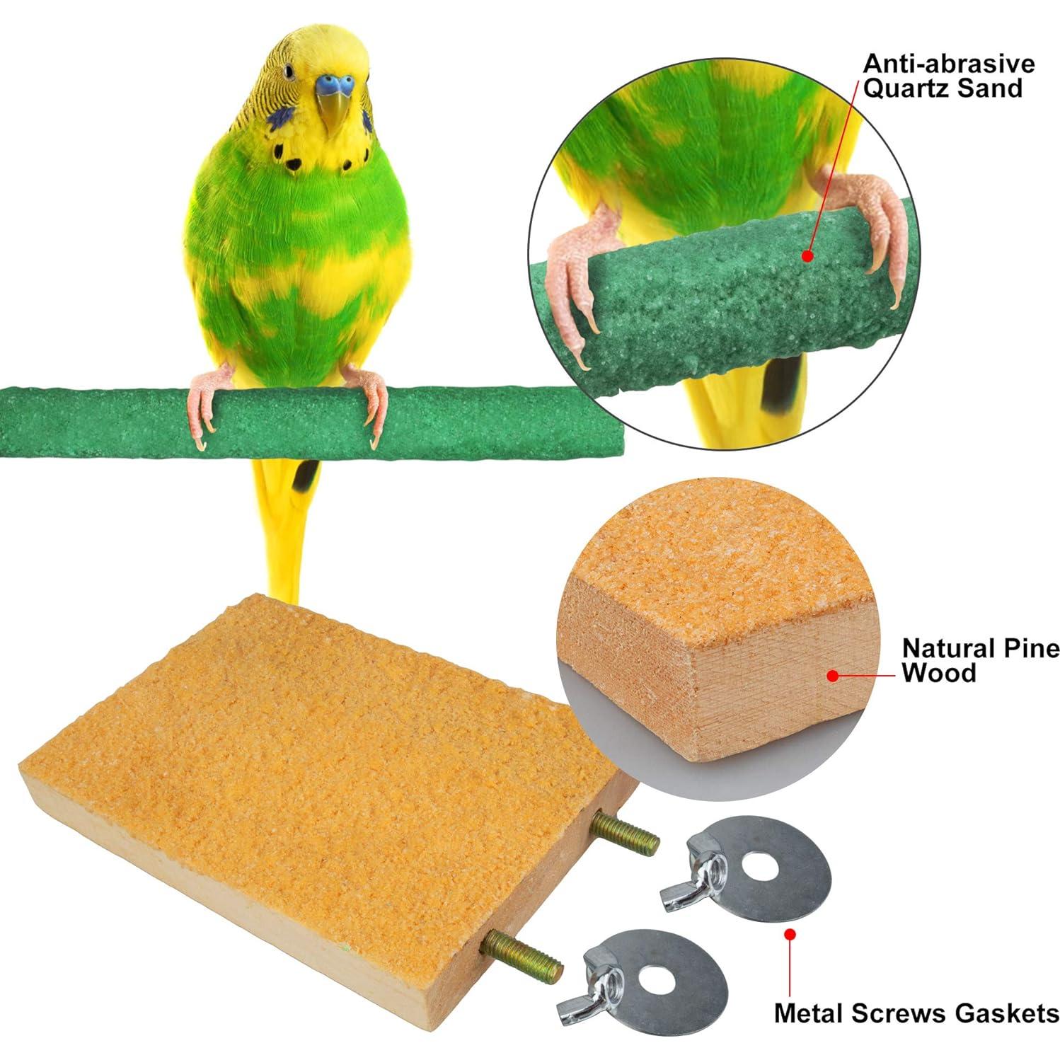 Perchas para Aves Gagiland - Madera Natural, 3 Tamaños, 250g