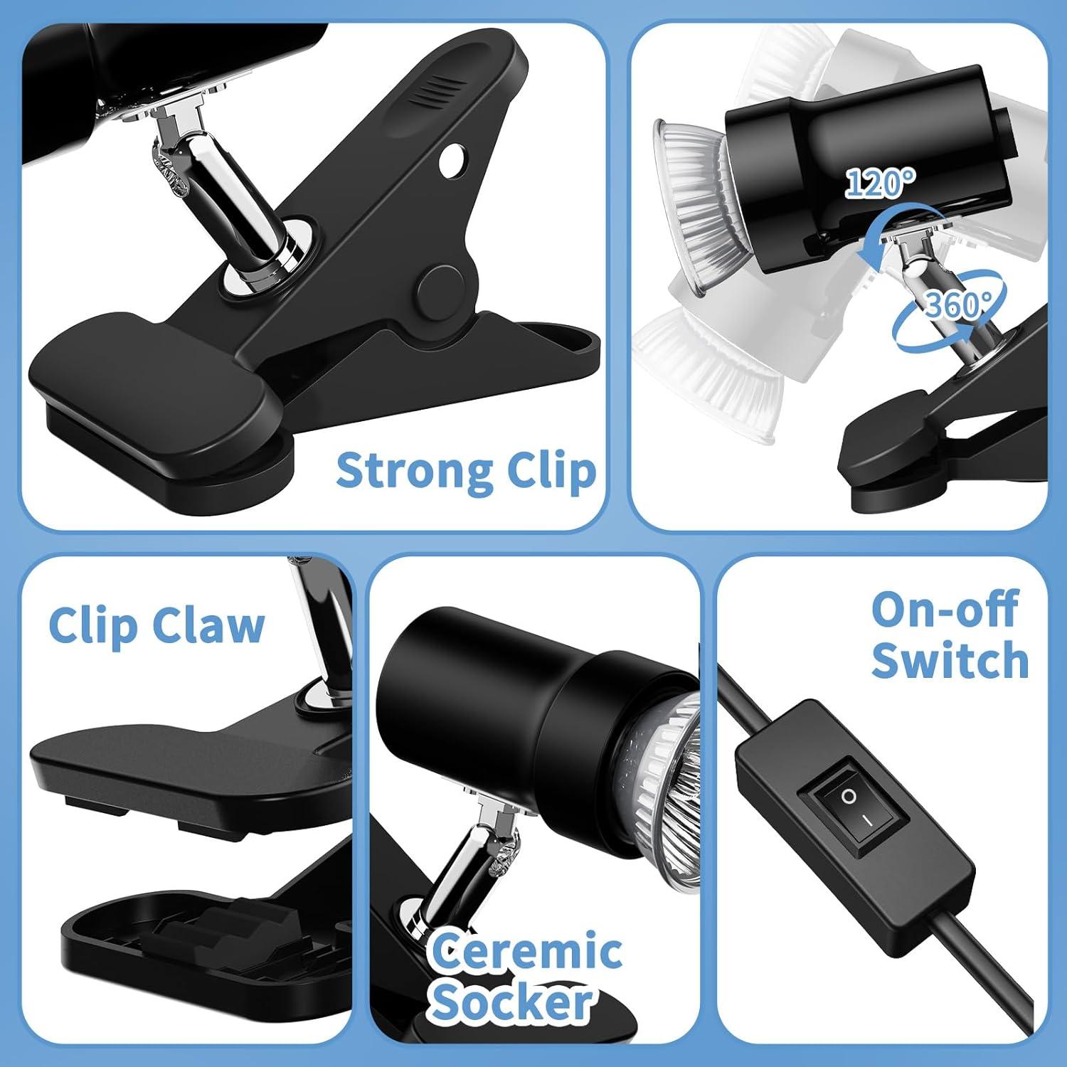 Lámpara de Calor para Reptiles Moonorange con 2 Bombillas 25W 35W