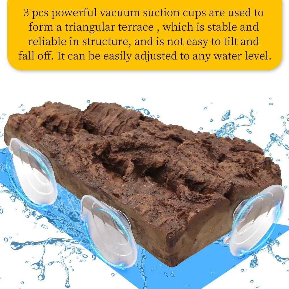 Plataforma de Sol para Tortugas APlayfulBee con Ventosas Fuertes