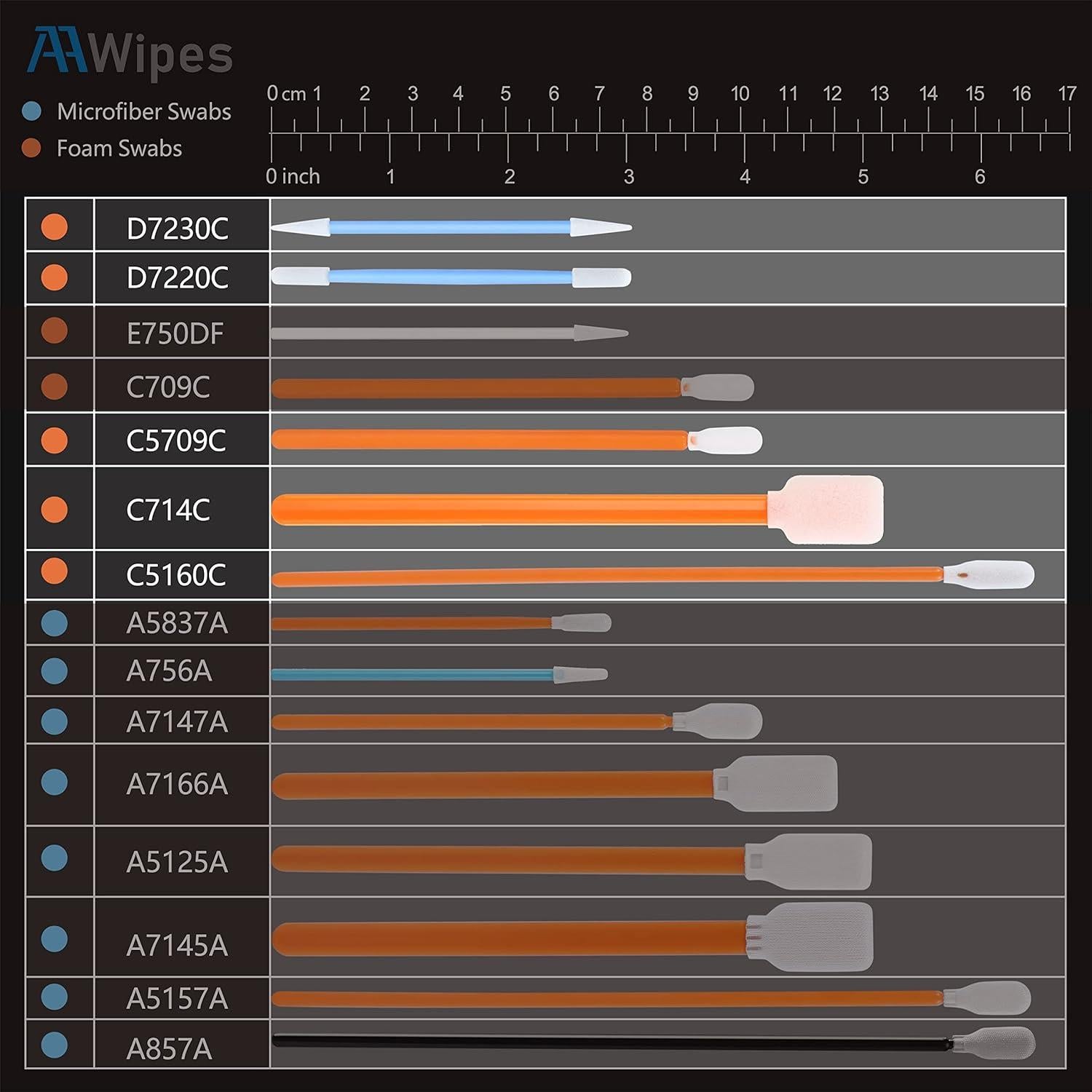 Kit de Hisopos de Espuma AAwipes FC501 - 100 Unidades