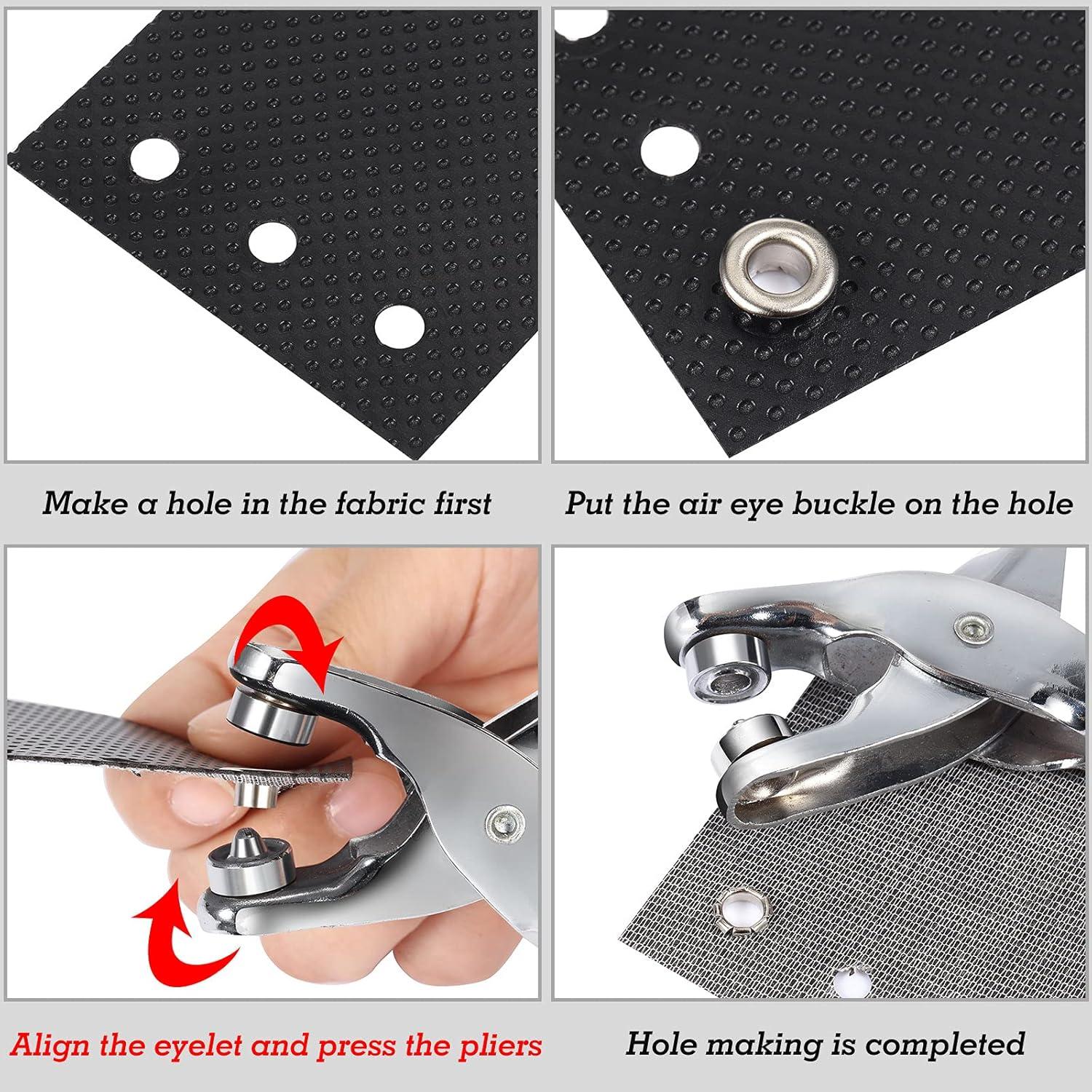 Kit de Ojetes Metálicos Mudder 301 Piezas 6.35 mm Bronce