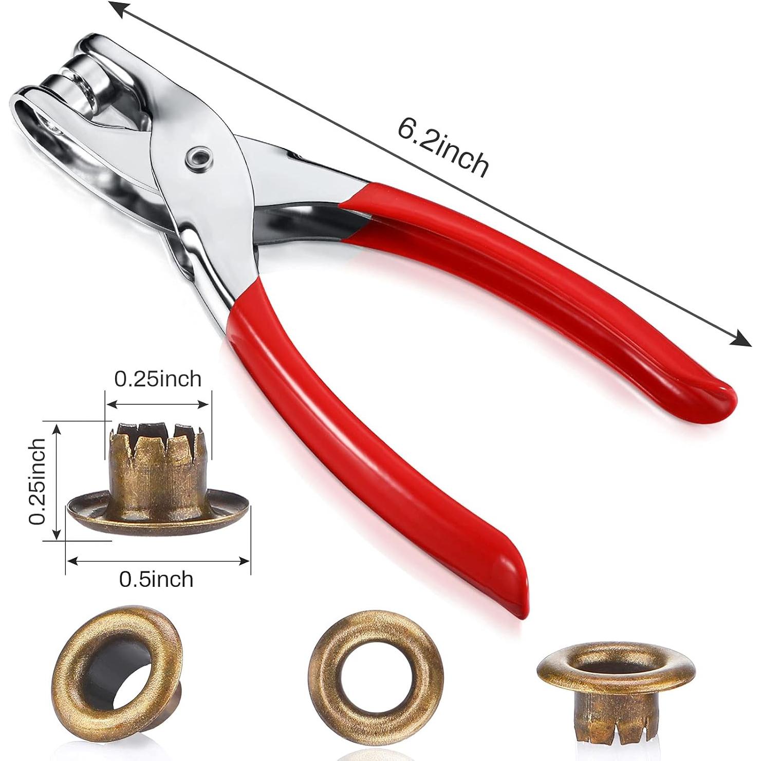 Kit de Ojetes Metálicos Mudder 301 Piezas 6.35 mm Bronce