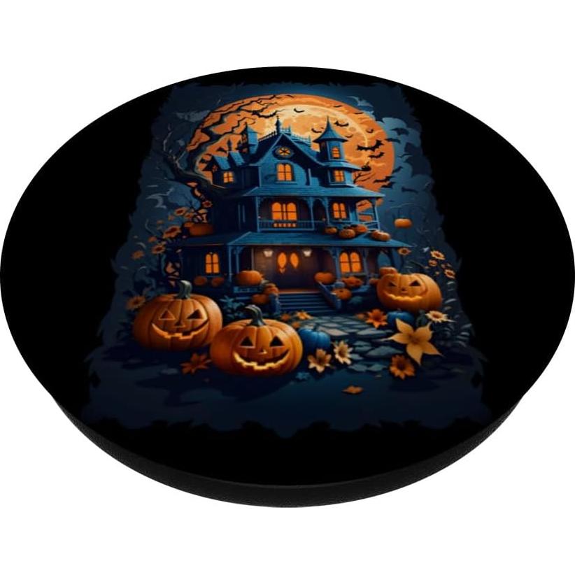 PopSockets Murciélagos y Calabazas Halloween Intercambiable