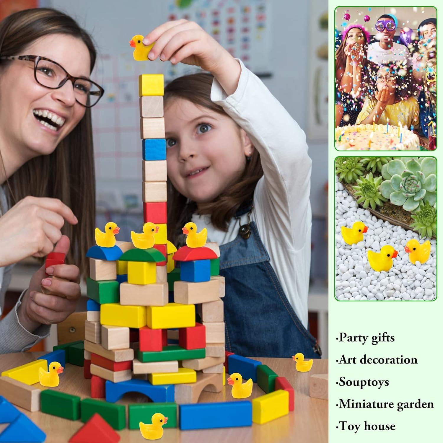 200 Mini Patos de Resina Amarillos Ekisemio para Manualidades