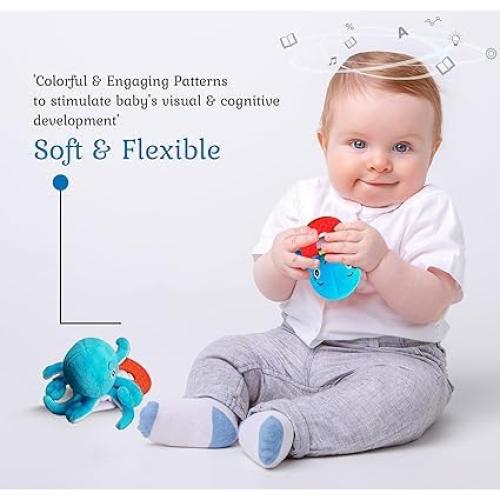 Mordedor de Dentición Pulpo Wristy Buddy - Silicona Suave 0-12 Meses