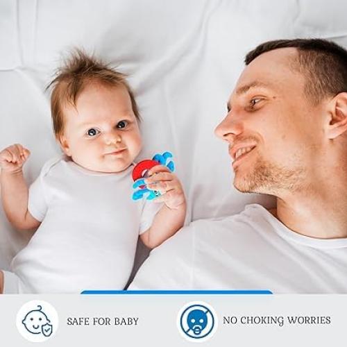 Mordedor de Dentición Pulpo Wristy Buddy - Silicona Suave 0-12 Meses