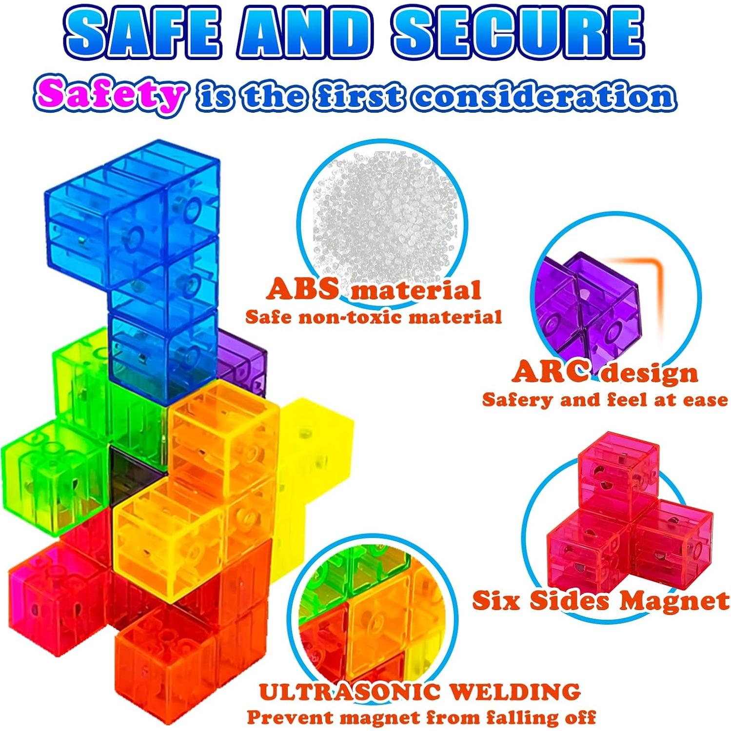 Bloques de Construcción Magnéticos 3D OUXIA - Set de 7 Piezas