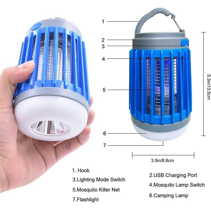 Trampa de Insectos Interior Essen Guard, Luz UV y LED, Azul