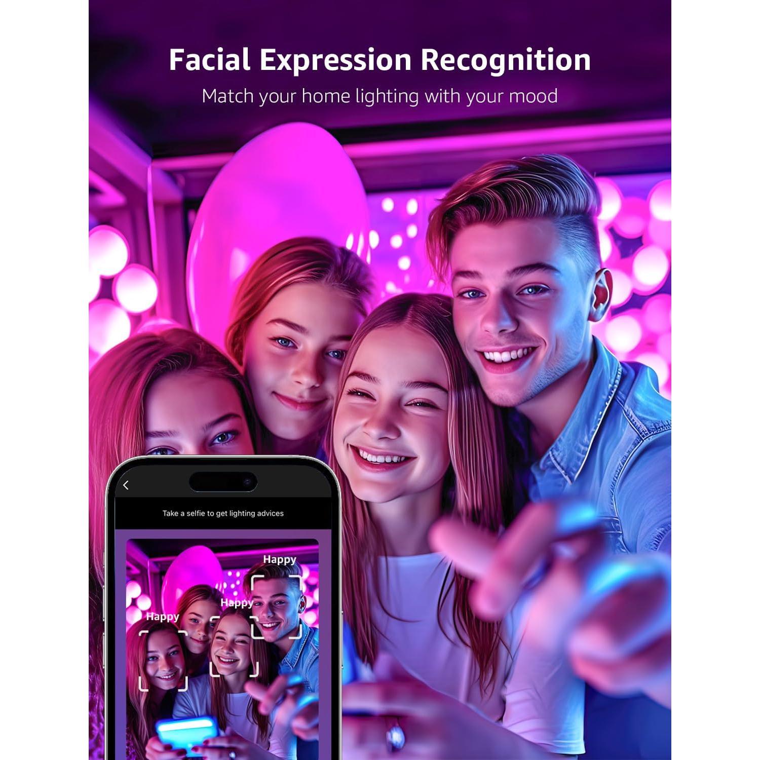 Bombillas LED Inteligentes Lepro BR1 RGBWW 8W Paquete de 4