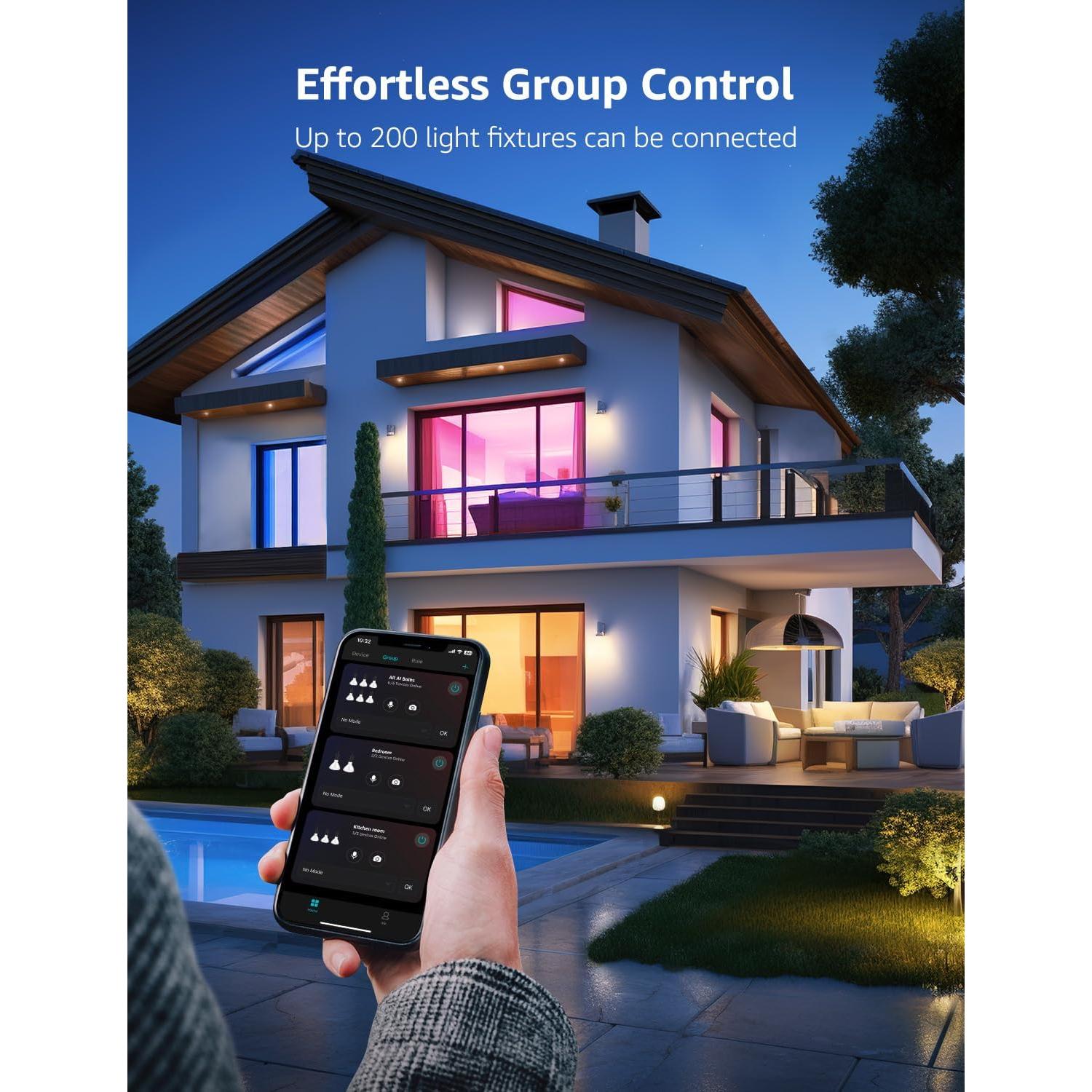 Bombillas LED Inteligentes Lepro BR1 RGBWW 8W Paquete de 4