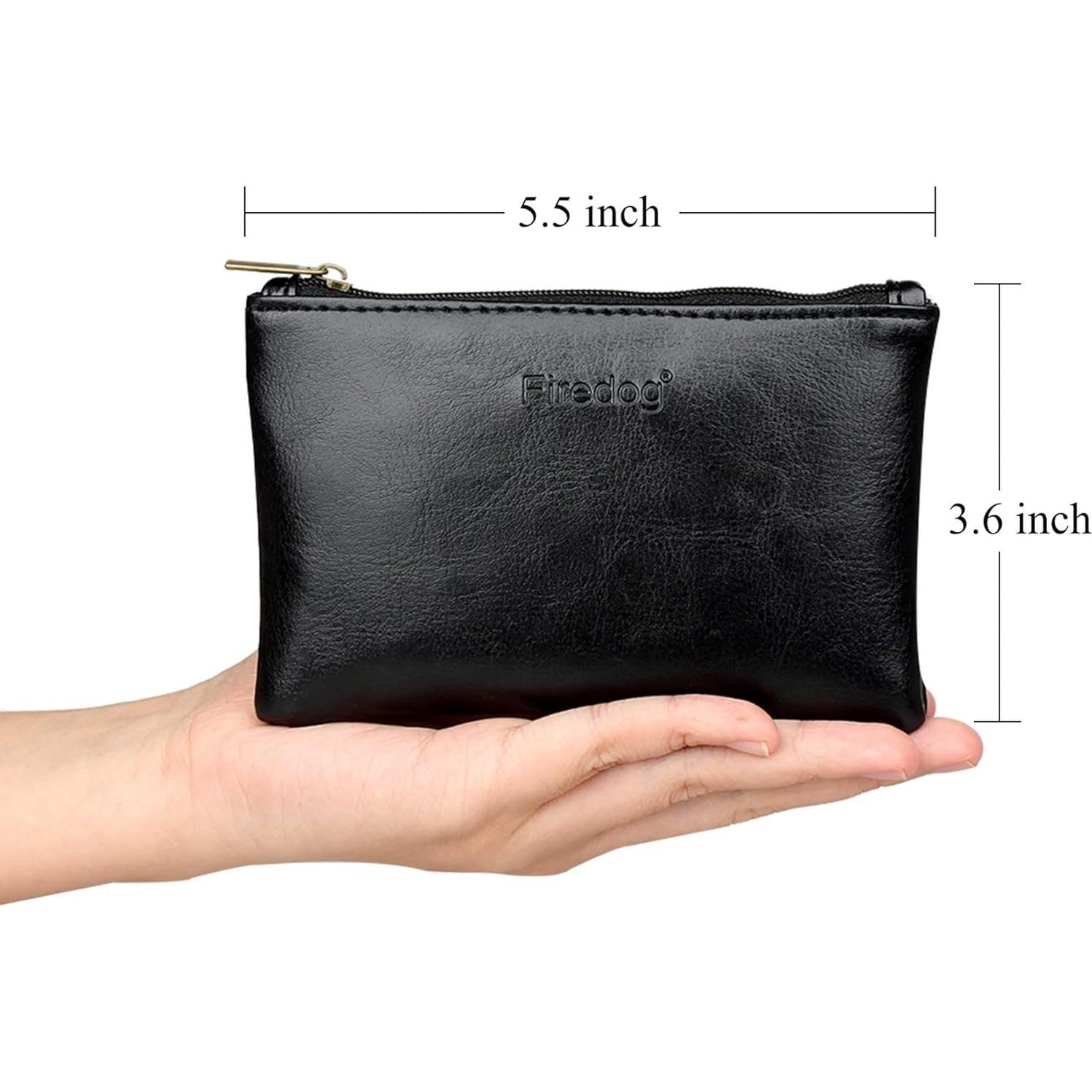 Bolsa de Tabaco FIREDOG CL74 de Cuero Negra para Pipa