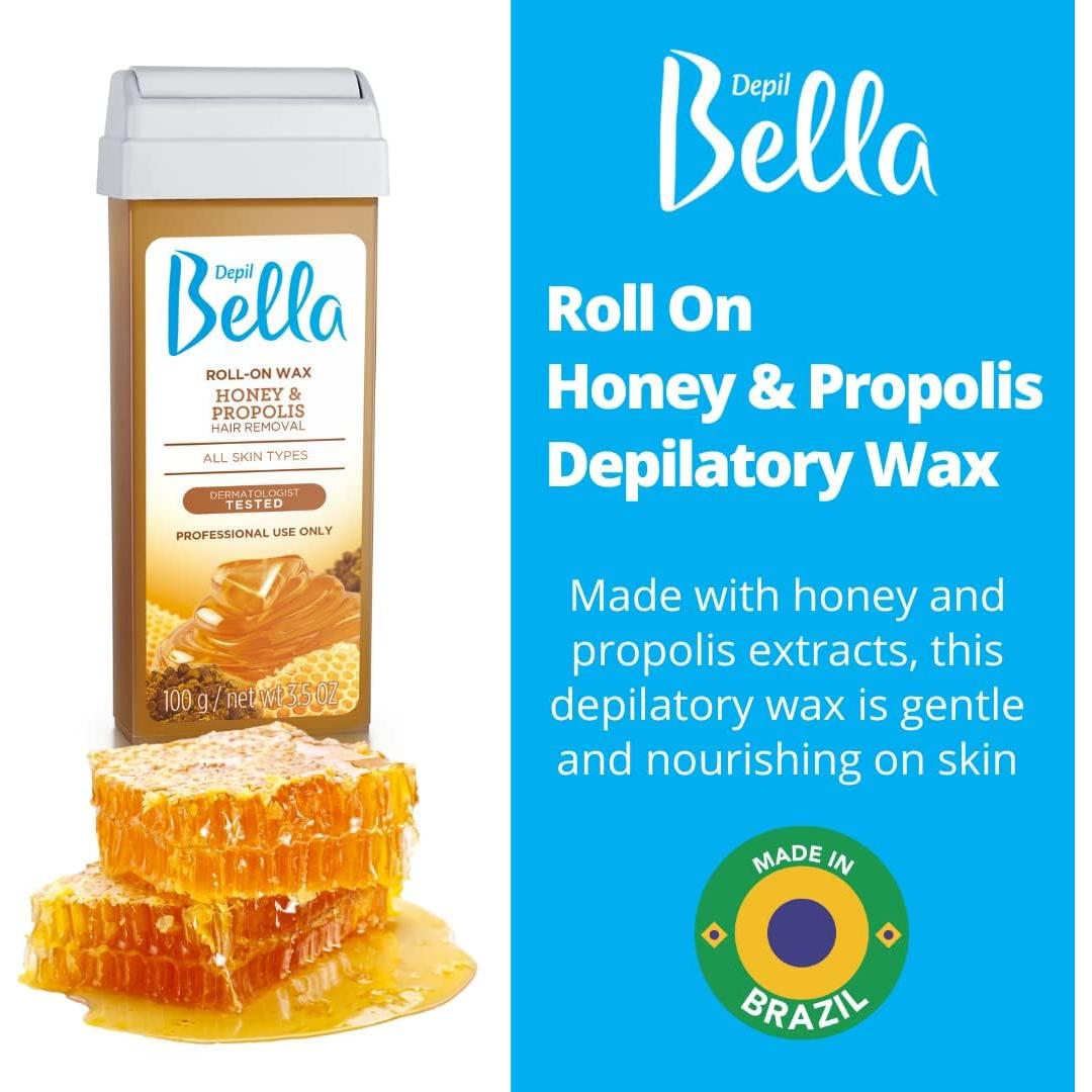 Cera Depil Bella Roll On Miel y Propóleos 6 Pack - Piel Sensible