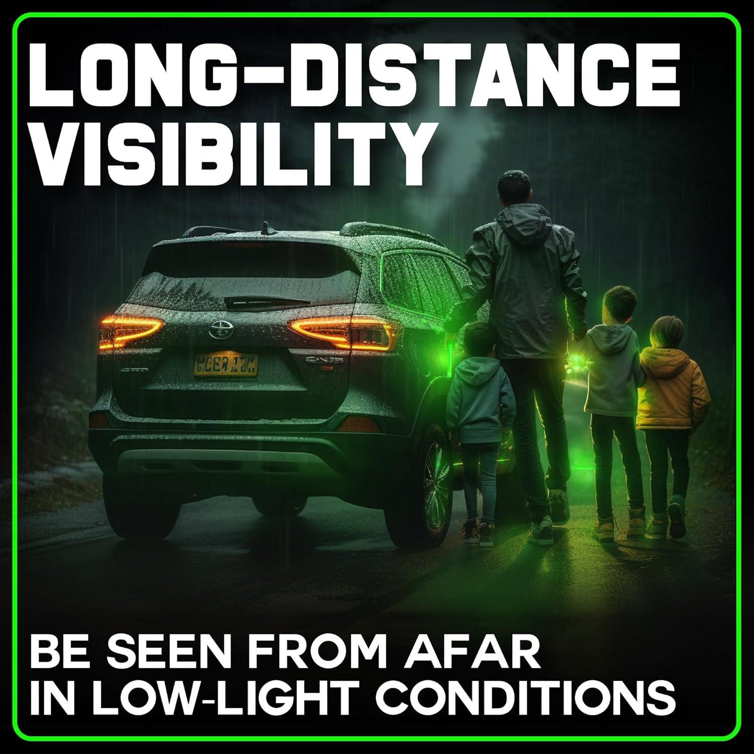 Palos de Luz de Emergencia 12 Unidades 15.24 cm Verde