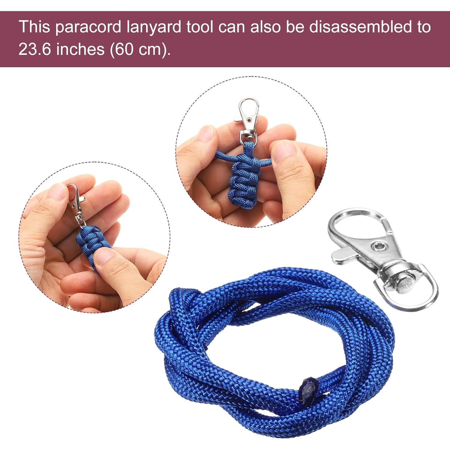 Tiradores de Cremallera Paracord uxcell 4 Piezas 79 mm Azul