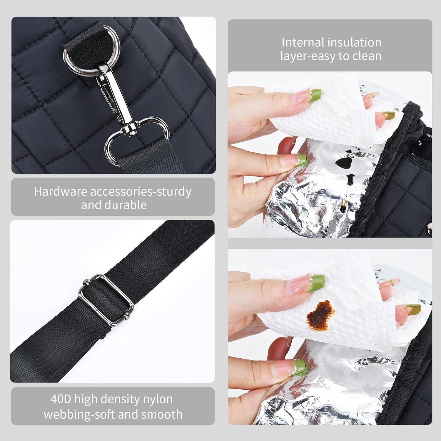 Bolsa Portabotellas de Agua BYXEPA Negra con 4 Bolsillos