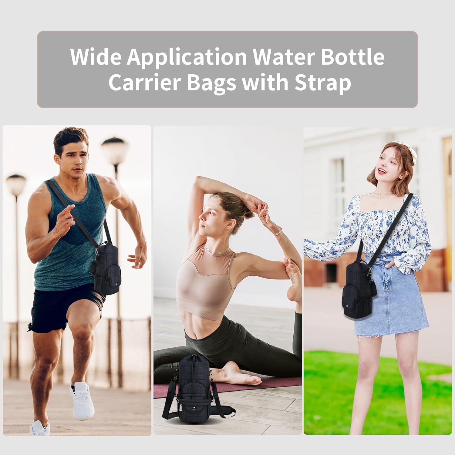 Bolsa Portabotellas de Agua BYXEPA Negra con 4 Bolsillos