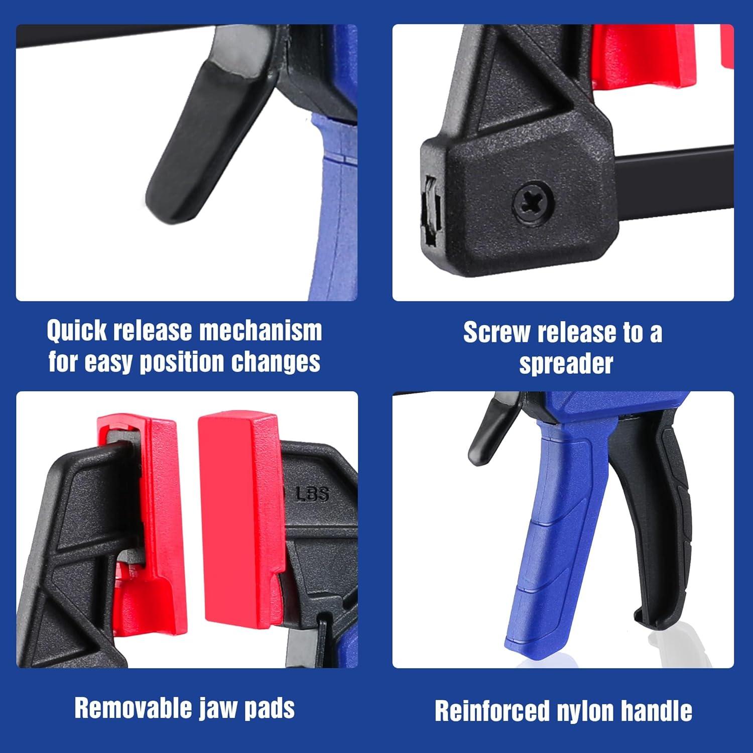 Abrazaderas Mini de 6" WORKPRO - Juego de 2, Carga 22.68kg