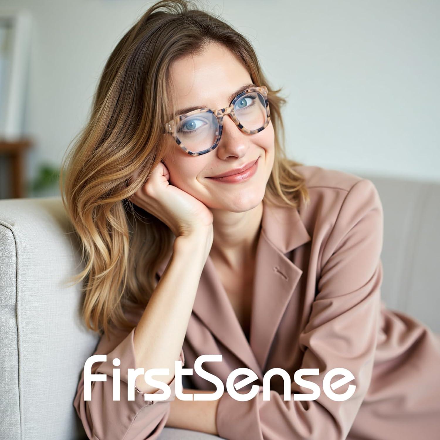 Gafas de lectura Firstsense carey ámbar +1.0 con bloqueo luz azul