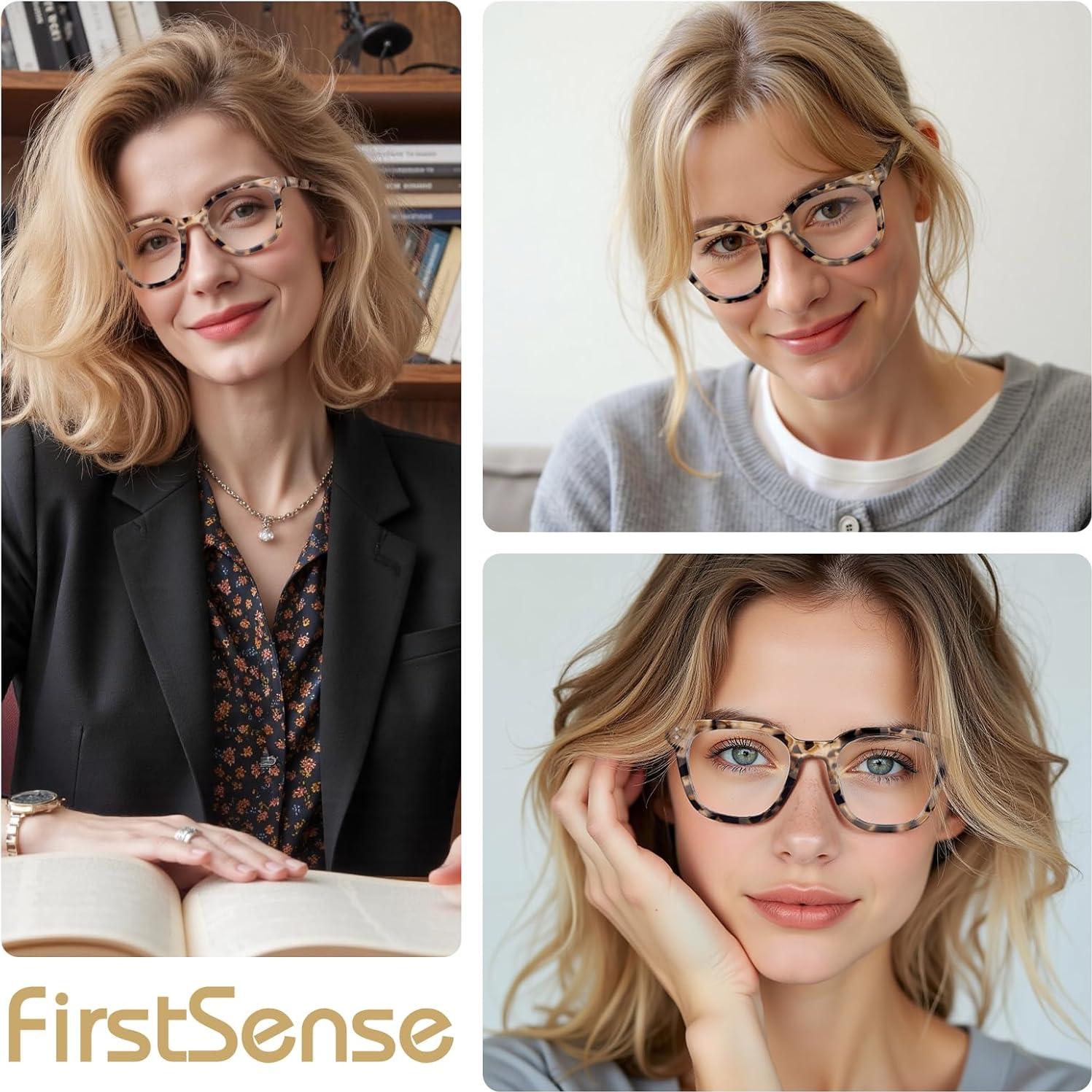 Gafas de lectura Firstsense carey ámbar +1.0 con bloqueo luz azul