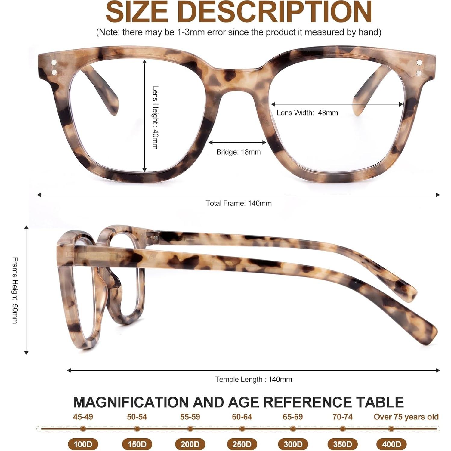 Gafas de lectura Firstsense carey ámbar +1.0 con bloqueo luz azul