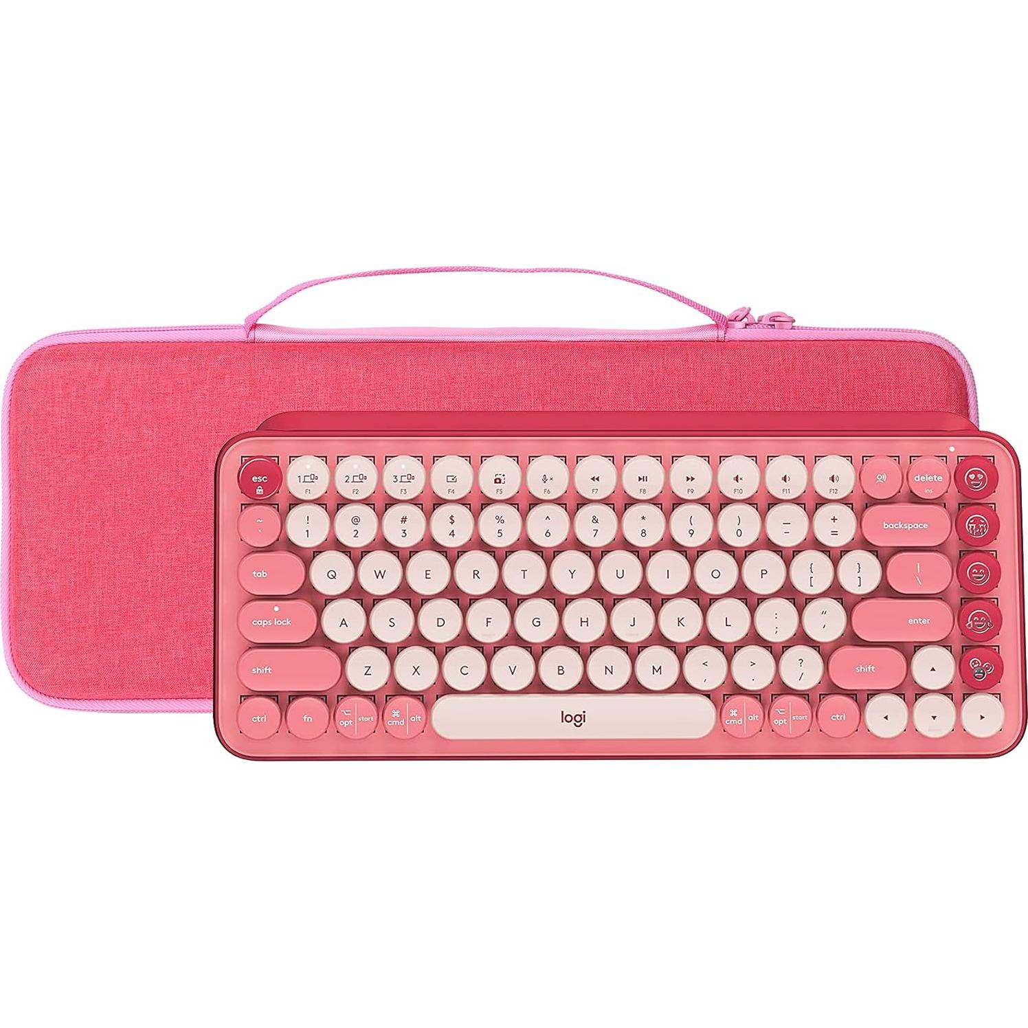 Funda Dura Aenllosi para Teclado Logitech POP Keys Rosa