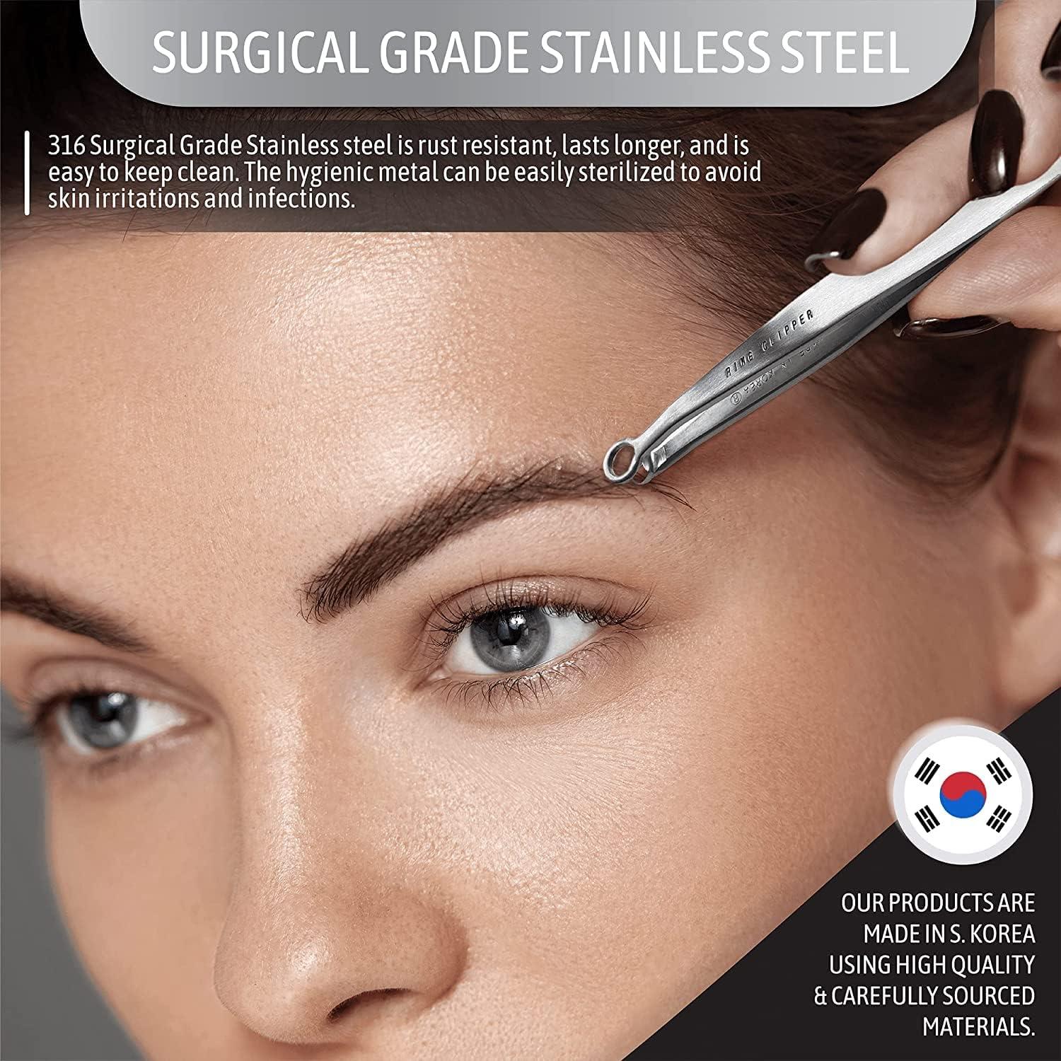 Recortador de Vello Nasal RINOCOS Plata Acero Inoxidable