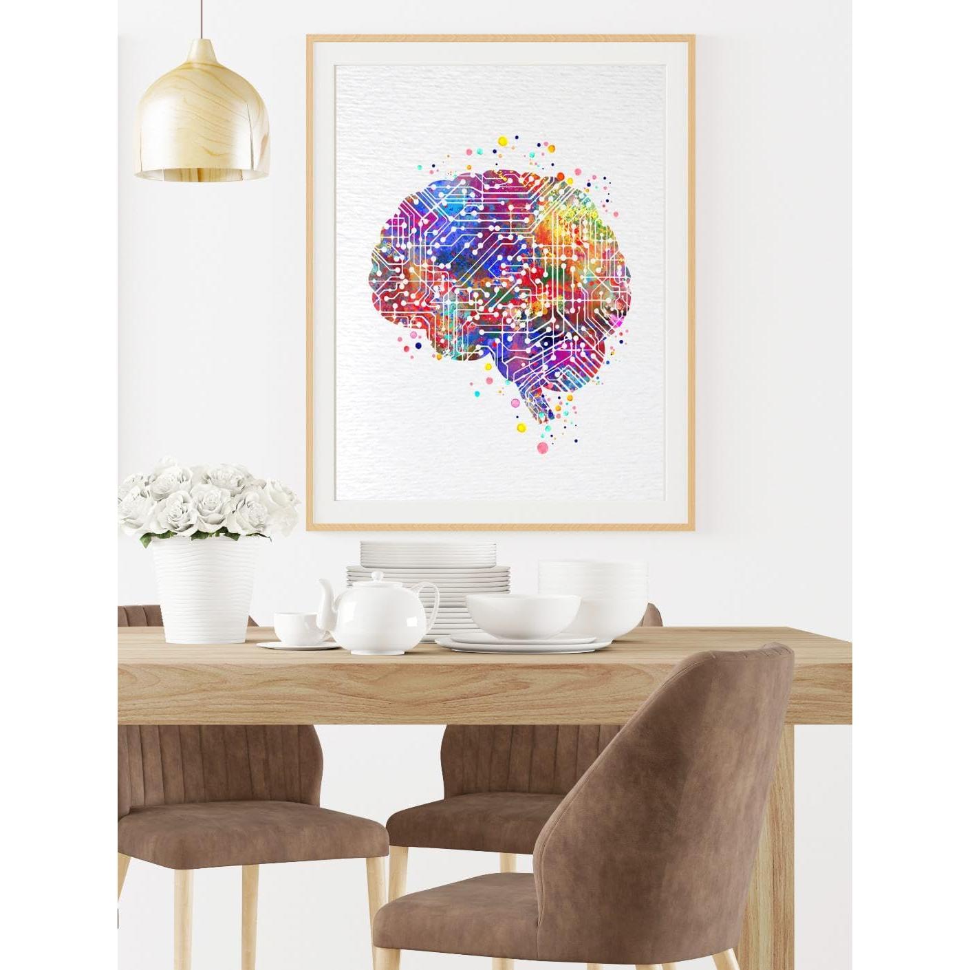 Arte Acuarela Dignovel Studios 25x20 cm Circuito Cerebral