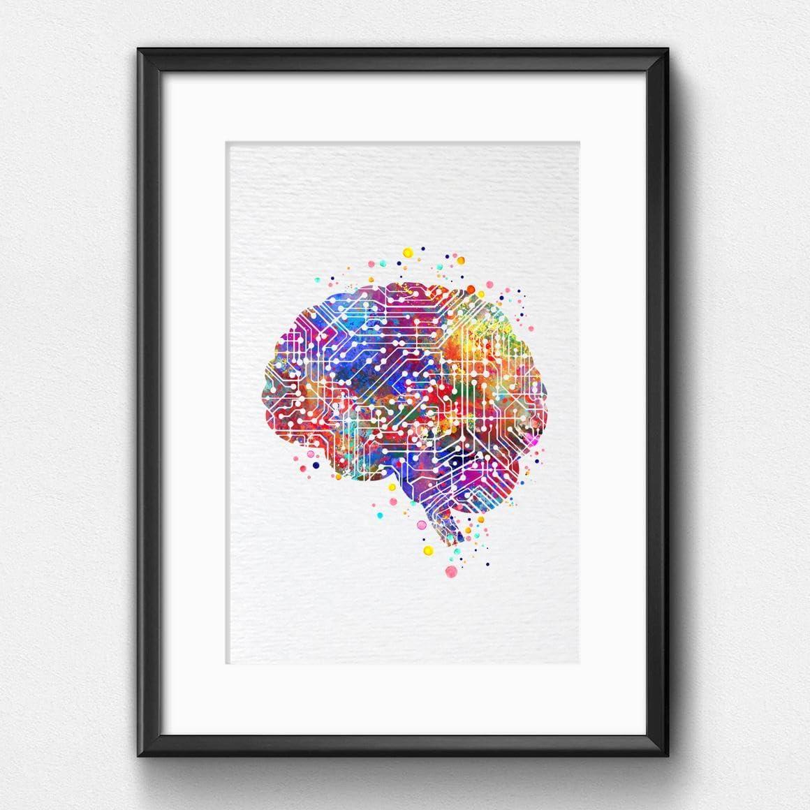 Arte Acuarela Dignovel Studios 25x20 cm Circuito Cerebral