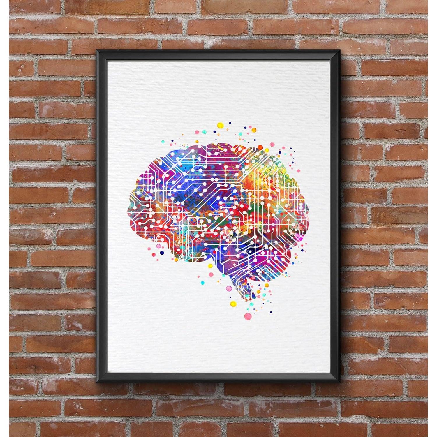 Arte Acuarela Dignovel Studios 25x20 cm Circuito Cerebral