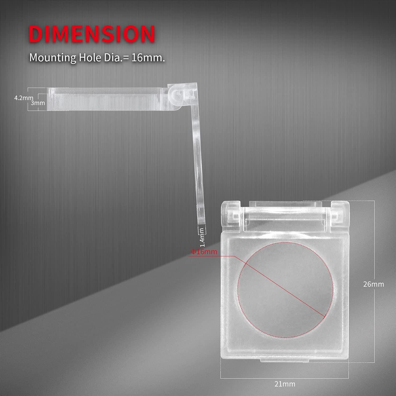Cubierta de Botón de Seguridad DaierTek 16mm a Prueba de Polvo