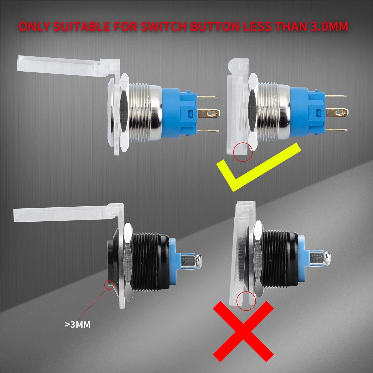 Cubierta de Botón de Seguridad DaierTek 16mm a Prueba de Polvo