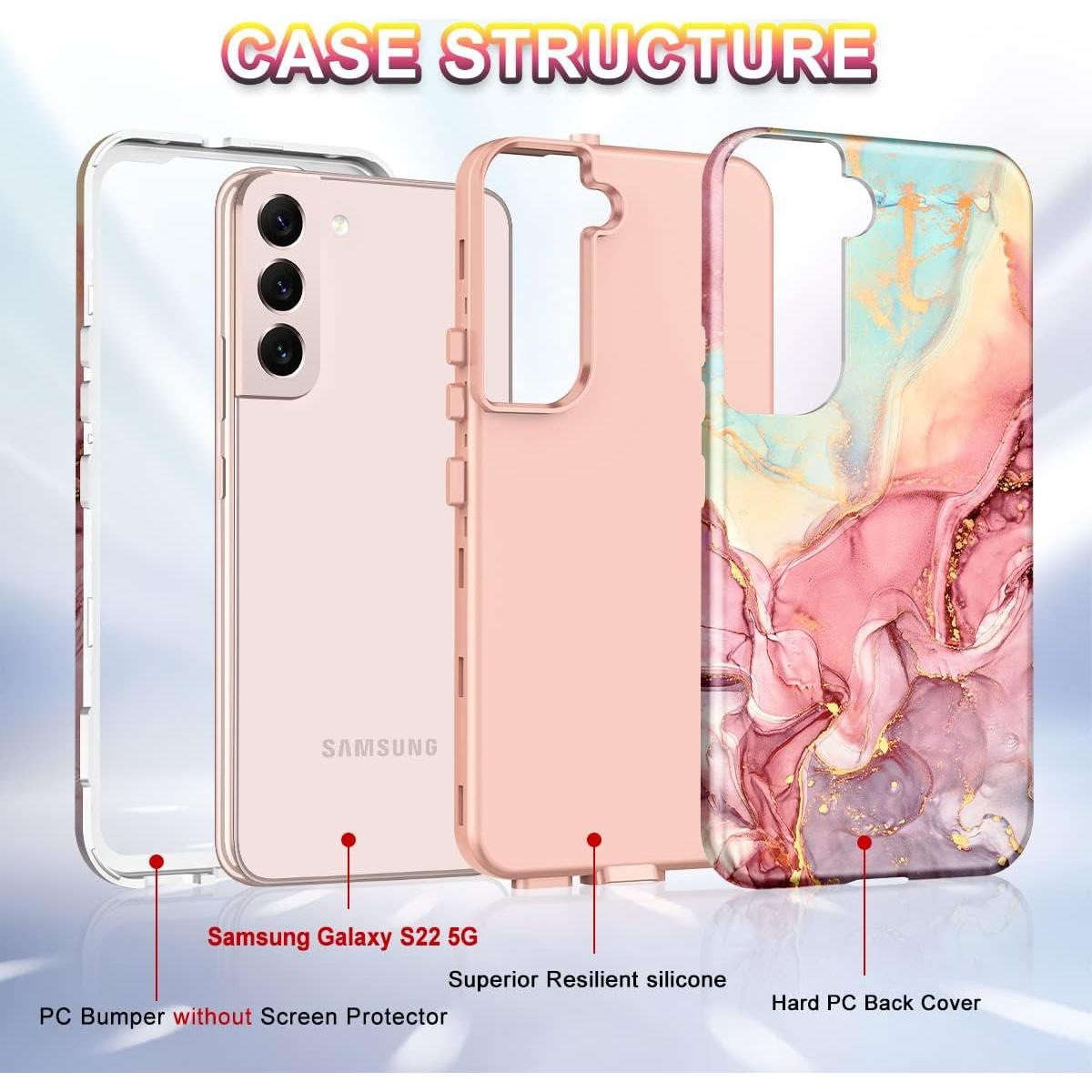 Funda Btscase para Samsung Galaxy S22 5G 6.1" Patrón Mármol