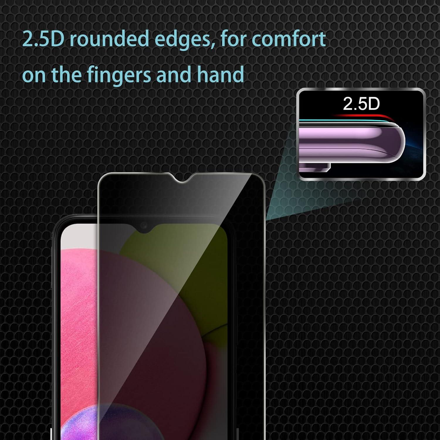 Protector de Pantalla Privado 9H + Lente para Samsung A03s