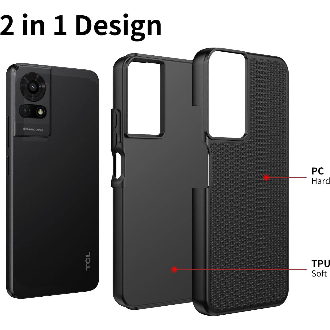 Funda resistente para TCL 50 LE / K23 / K24 con protector