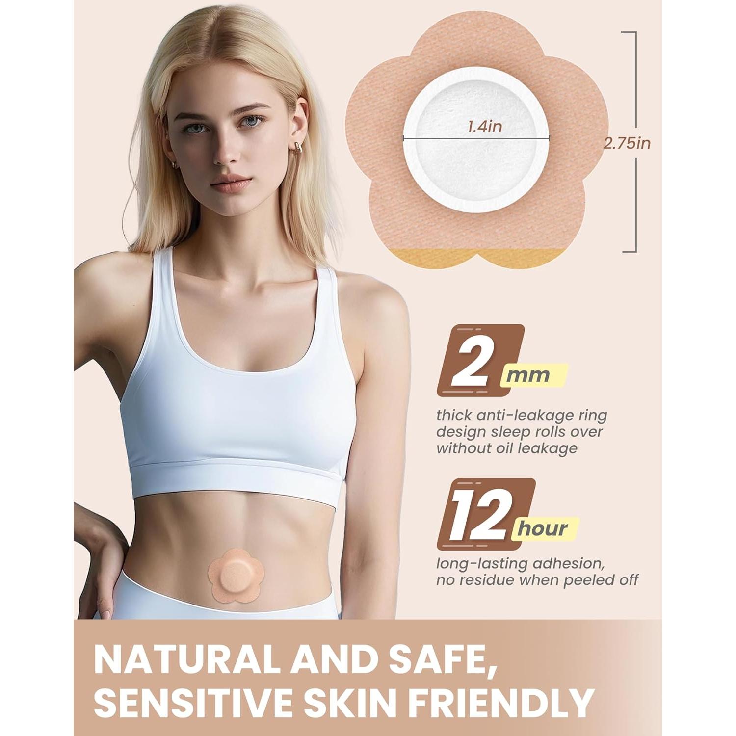 54 Parches de Aceite de Ricino GREBIKE Autoadhesivos 7x7cm