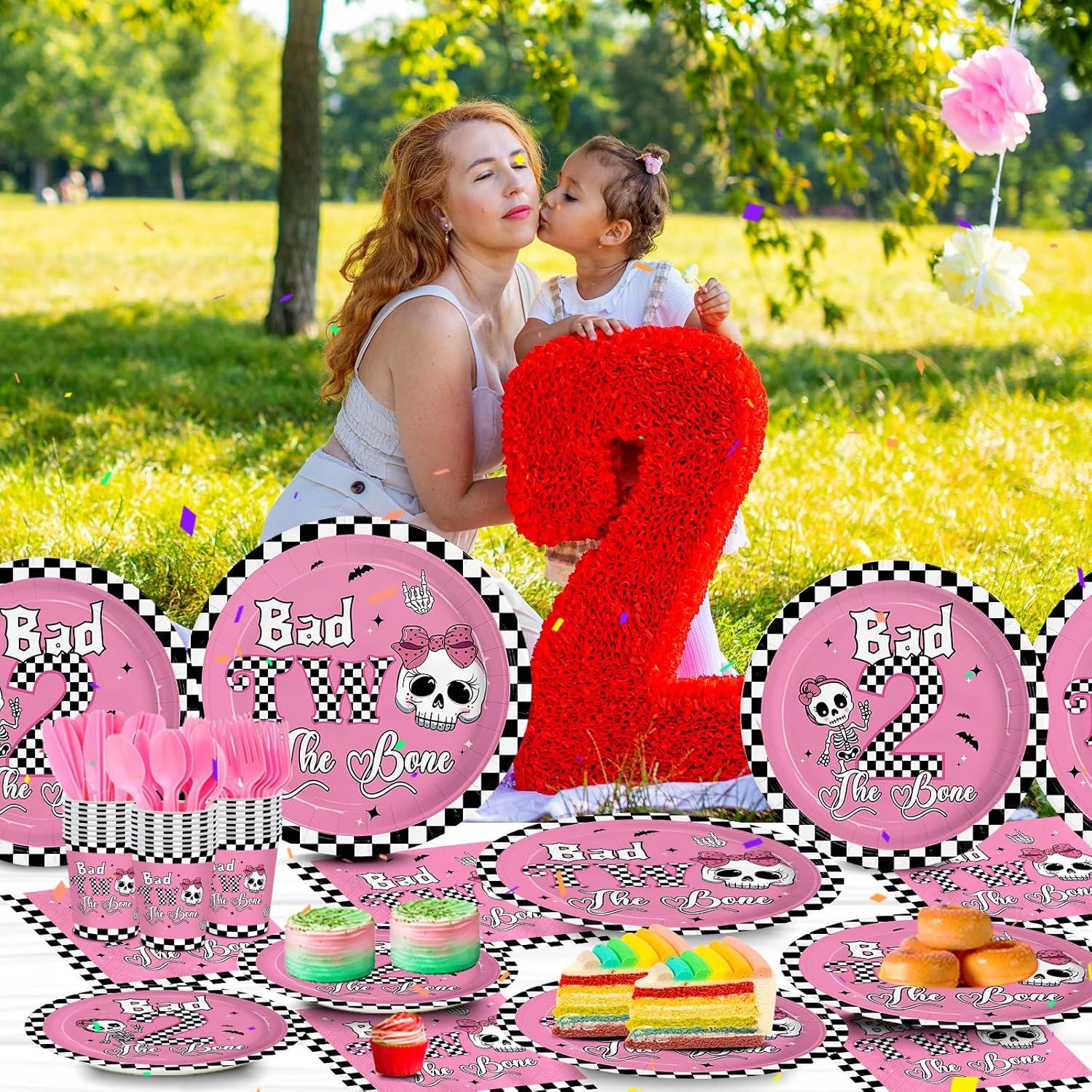 Set de Cumpleaños Malos Dos El Hueso 168 Piezas Rosa