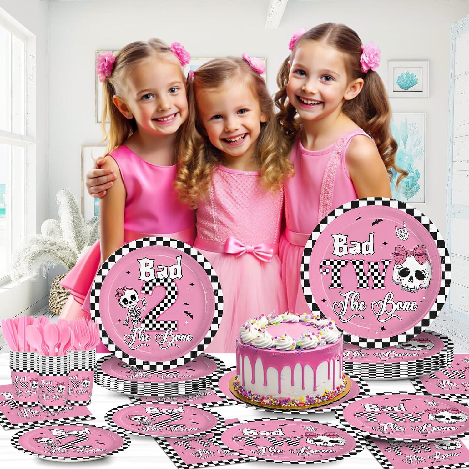 Set de Cumpleaños Malos Dos El Hueso 168 Piezas Rosa