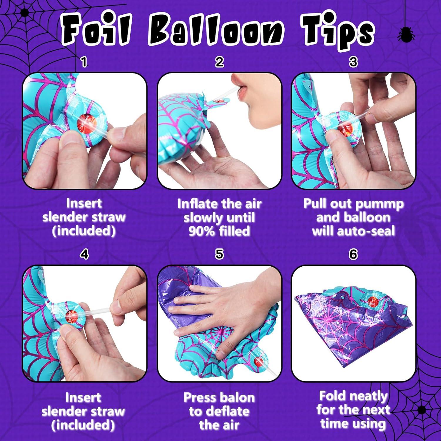 Decoración de Cumpleaños Spider Girl FANGBBO con Globos Morado