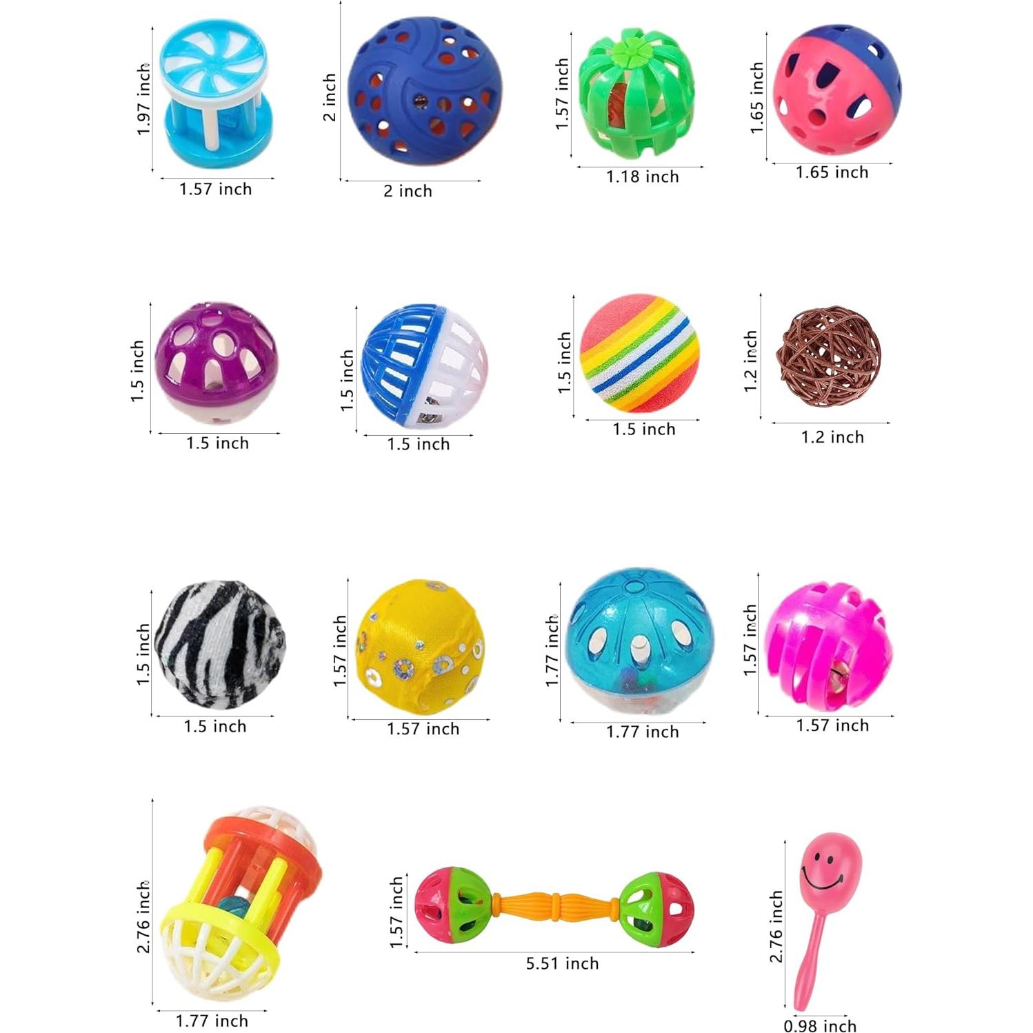 Paquete de 10 Juguetes para Aves DIYUQISHI - Diversión y Ejercicio
