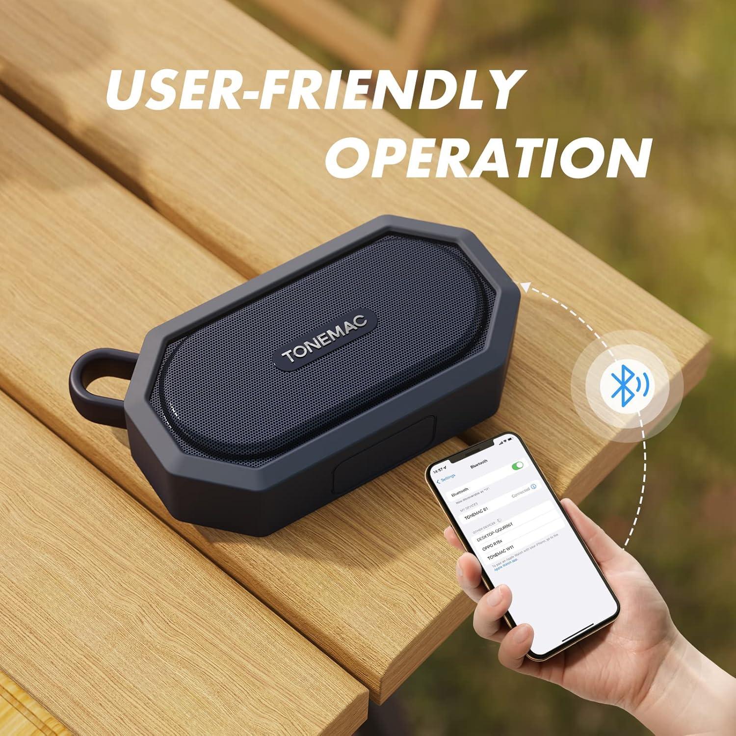 Altavoz Bluetooth Portátil TONEMAC TMB01 Impermeable IPX7