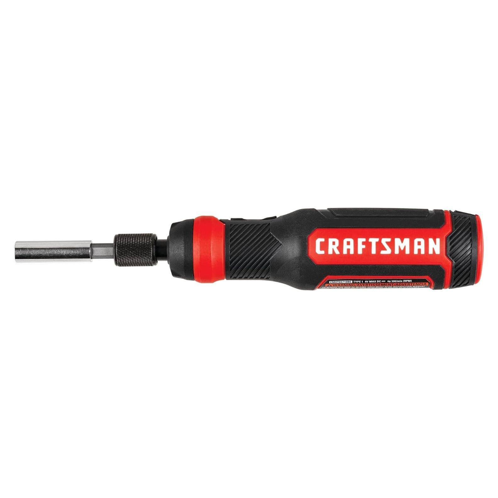 Destornillador eléctrico CRAFTSMAN 4V, 300 RPM, 6 puntas