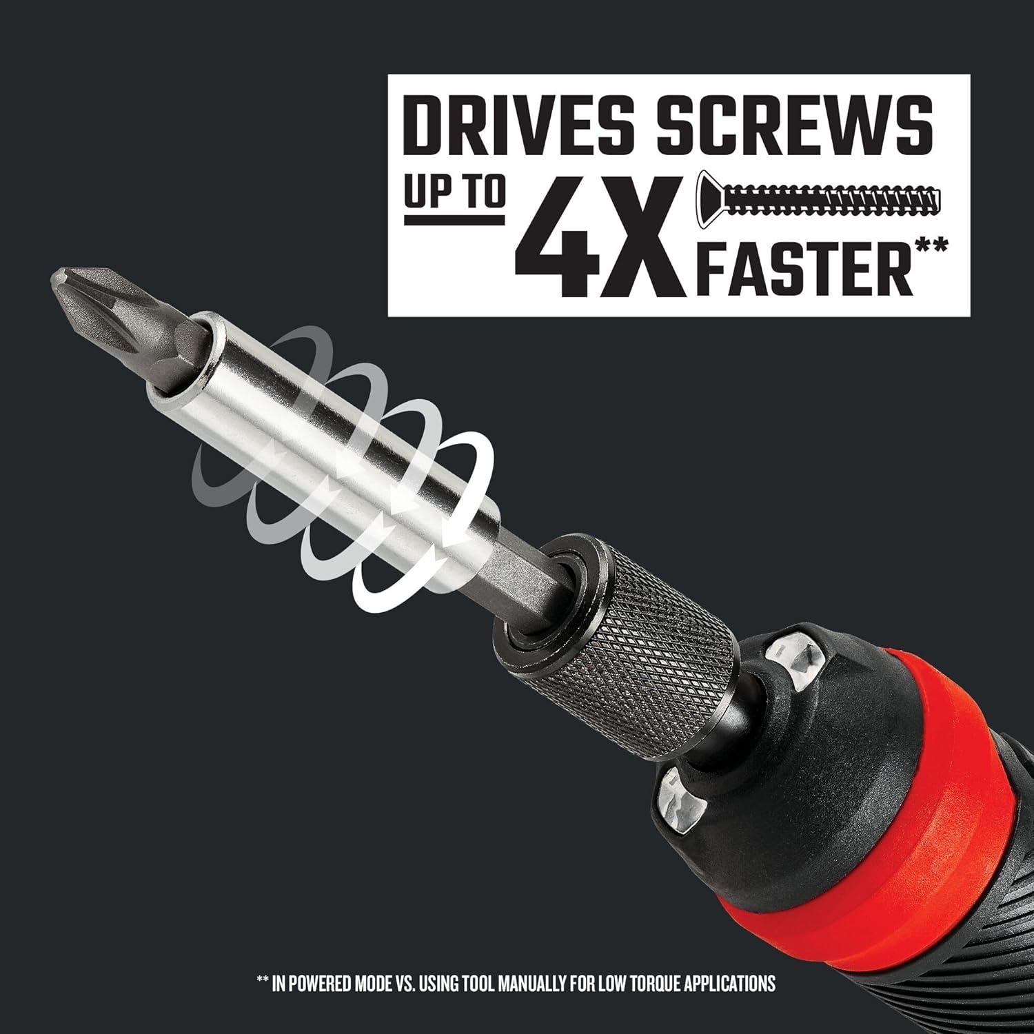 Destornillador eléctrico CRAFTSMAN 4V, 300 RPM, 6 puntas