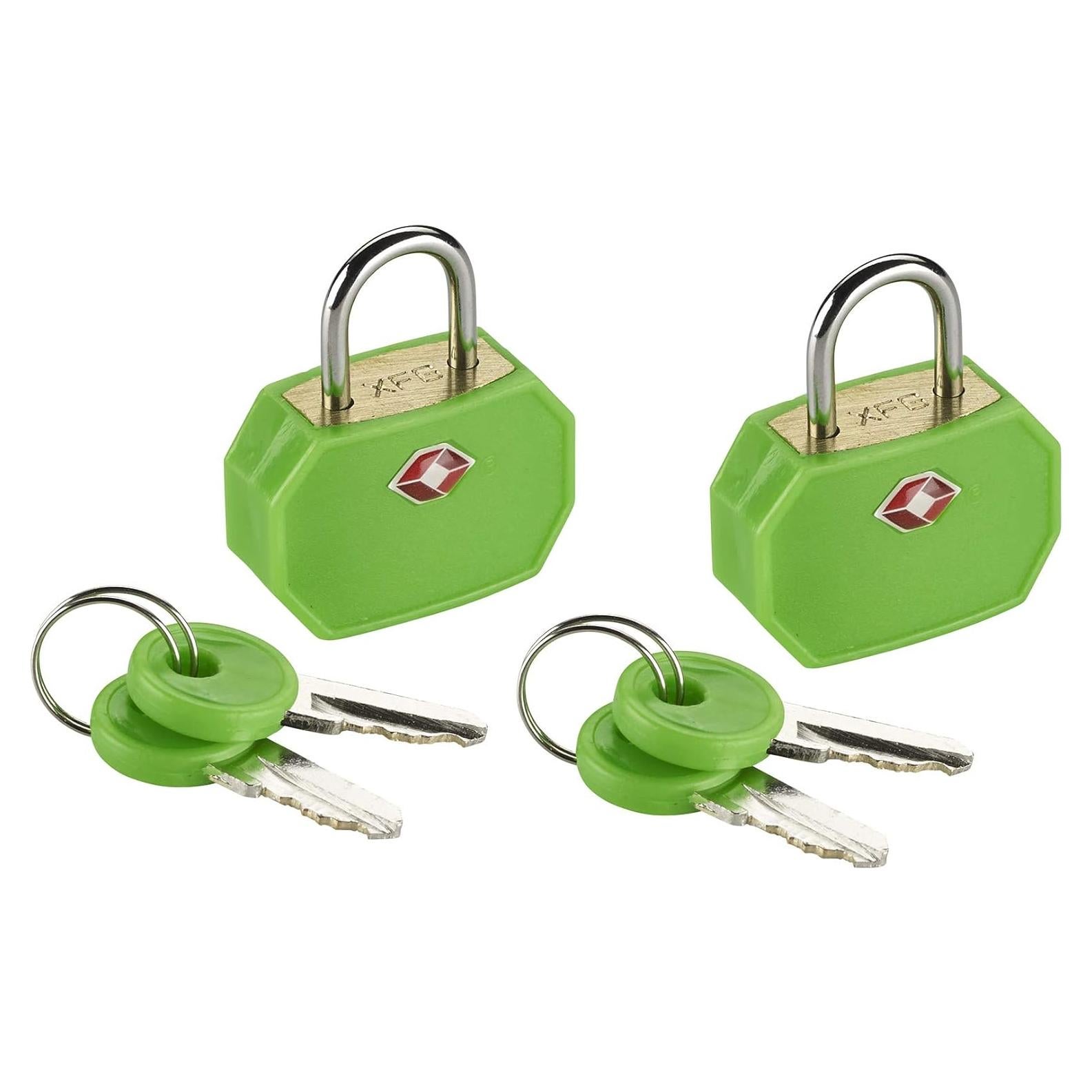 Candado Mini de Equipaje TSA Lewis N. Clark - 2 Piezas Verde