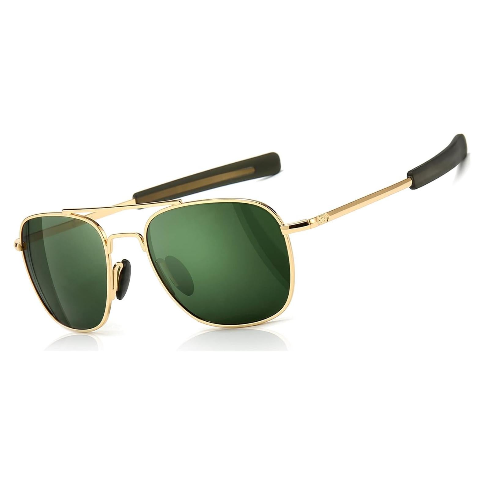 Gafas de sol piloto SUNGAIT con lentes polarizados verdes