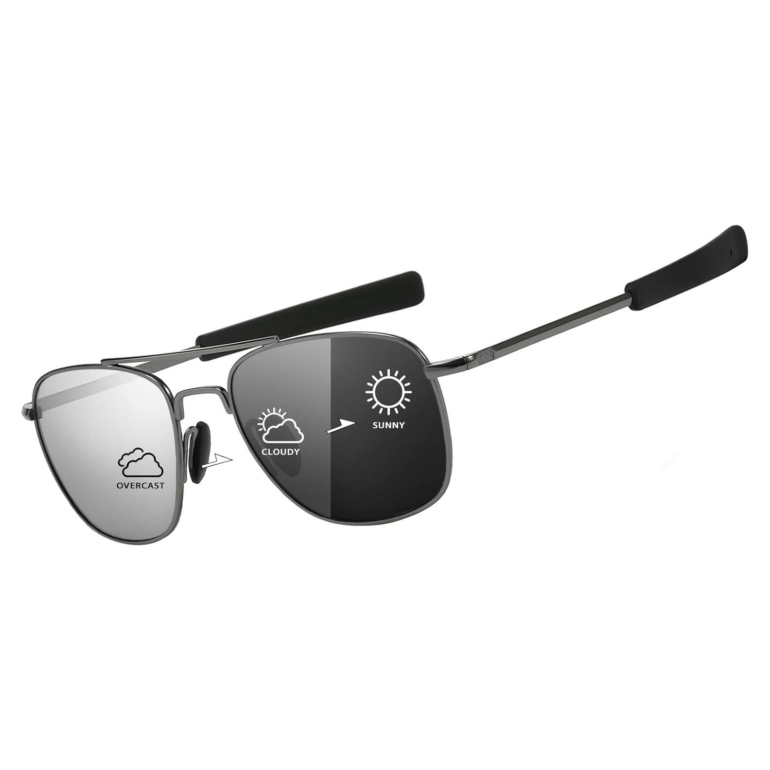 Gafas de sol piloto SUNGAIT con lentes fotocromáticos UV400